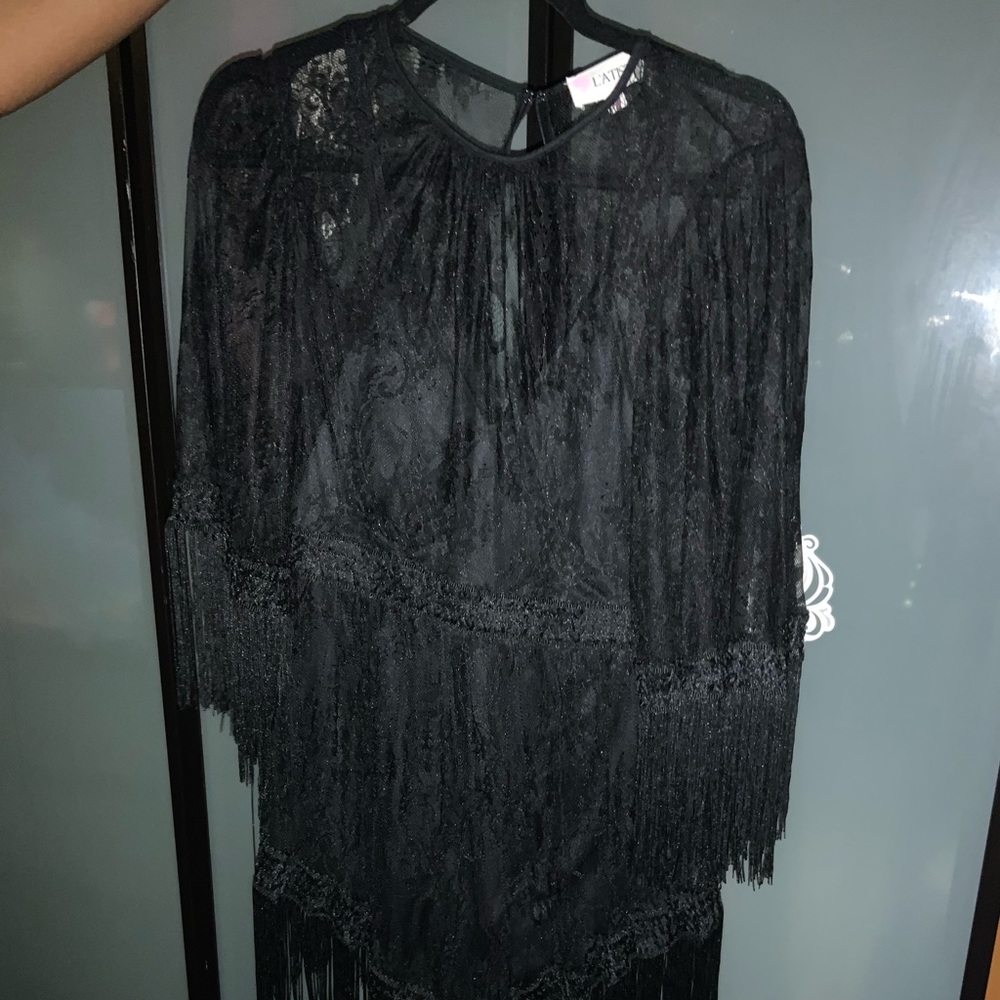 Black fringe Jumper